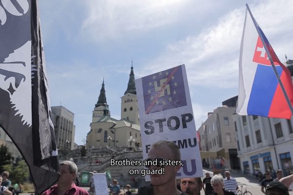 Tomáš Rafa: Protest ĽSNS a VZDORU Kysuce proti utečencom a diktátu Bruselu (2015)
