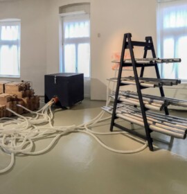 interaktívny zvukový objekt, 2017; autor fotografie: Juraj Poliak